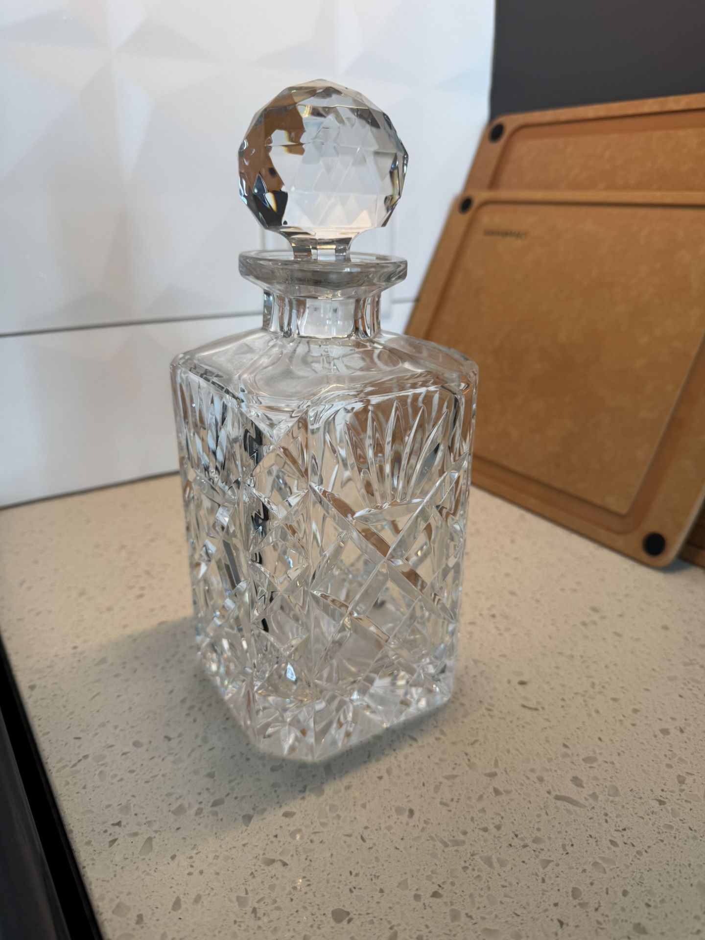 Vintage crystal glass decanter