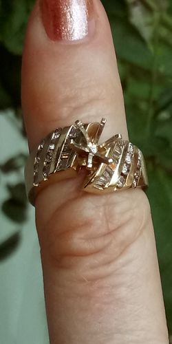 14k mount for 1ct stone size6,6.3gr .50 ct Diamonds