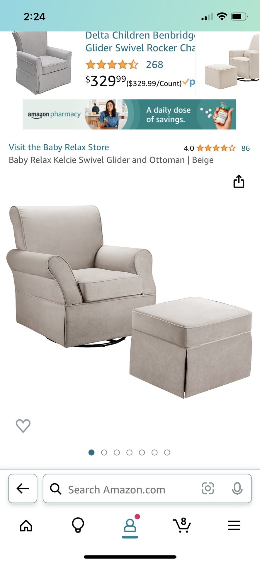 Ottoman Baby Relax Rocking Chair Baby Nursery Relax Rocker Rocking