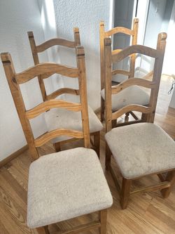 4 Wooden Kitchen Chairs