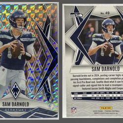  2025 Panini Phoenix - Sam Darnold - Silver Pyramids Prizm