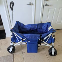 Blue beach wagon