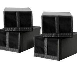 Shoe box, Black 8¾x13 ½x6 ¼ " 4-pack