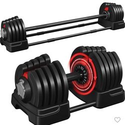 4-90lbs 2-in-1 Quick-Adjust Dumbbell Weight Set With Anti-Slip Handle for Home Gym