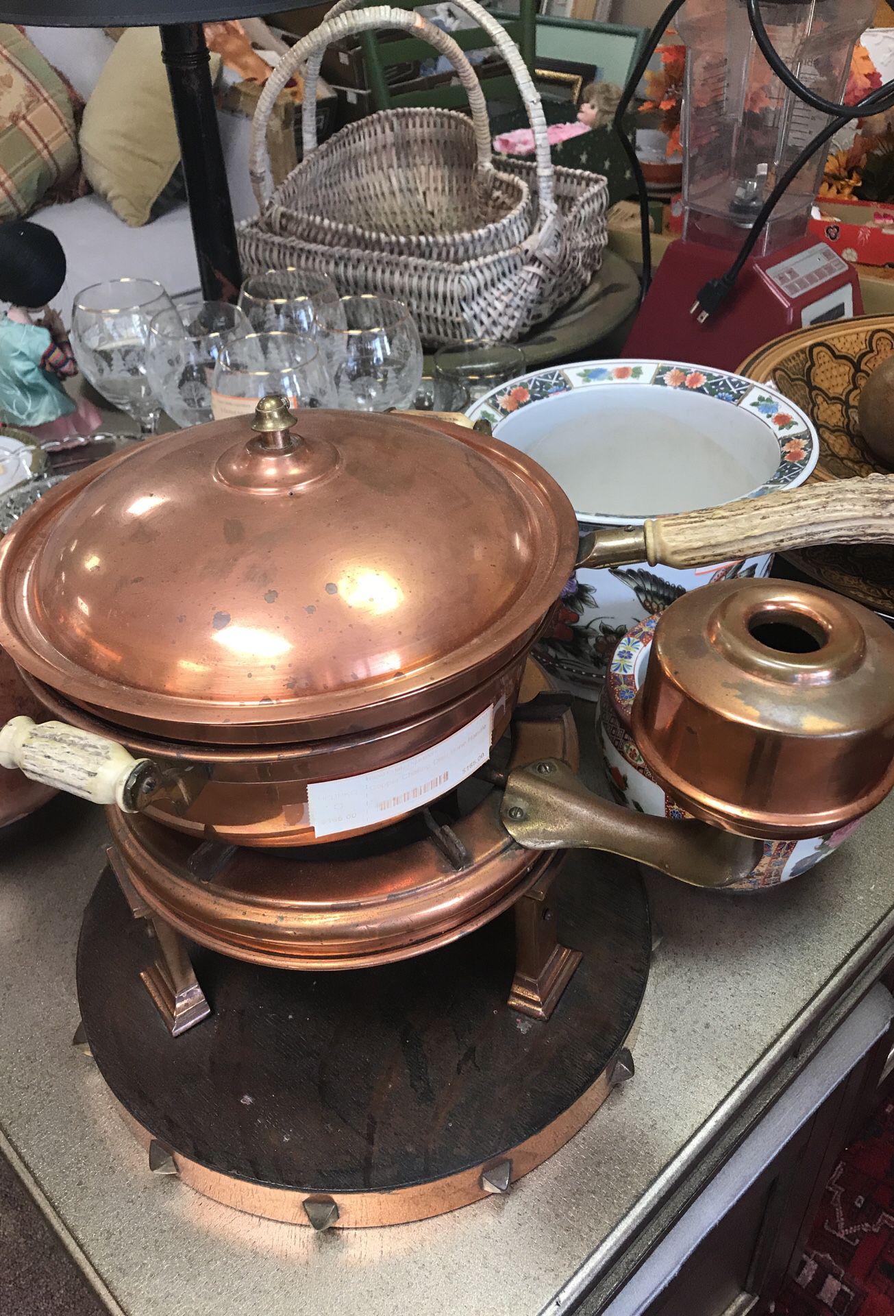 Chafing Dish with Stag Horn