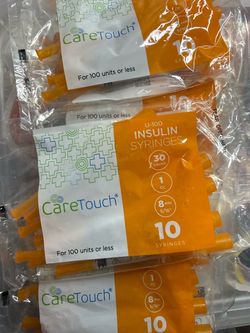 Care Touch U-100 Insulin Syringes 30G 1cc