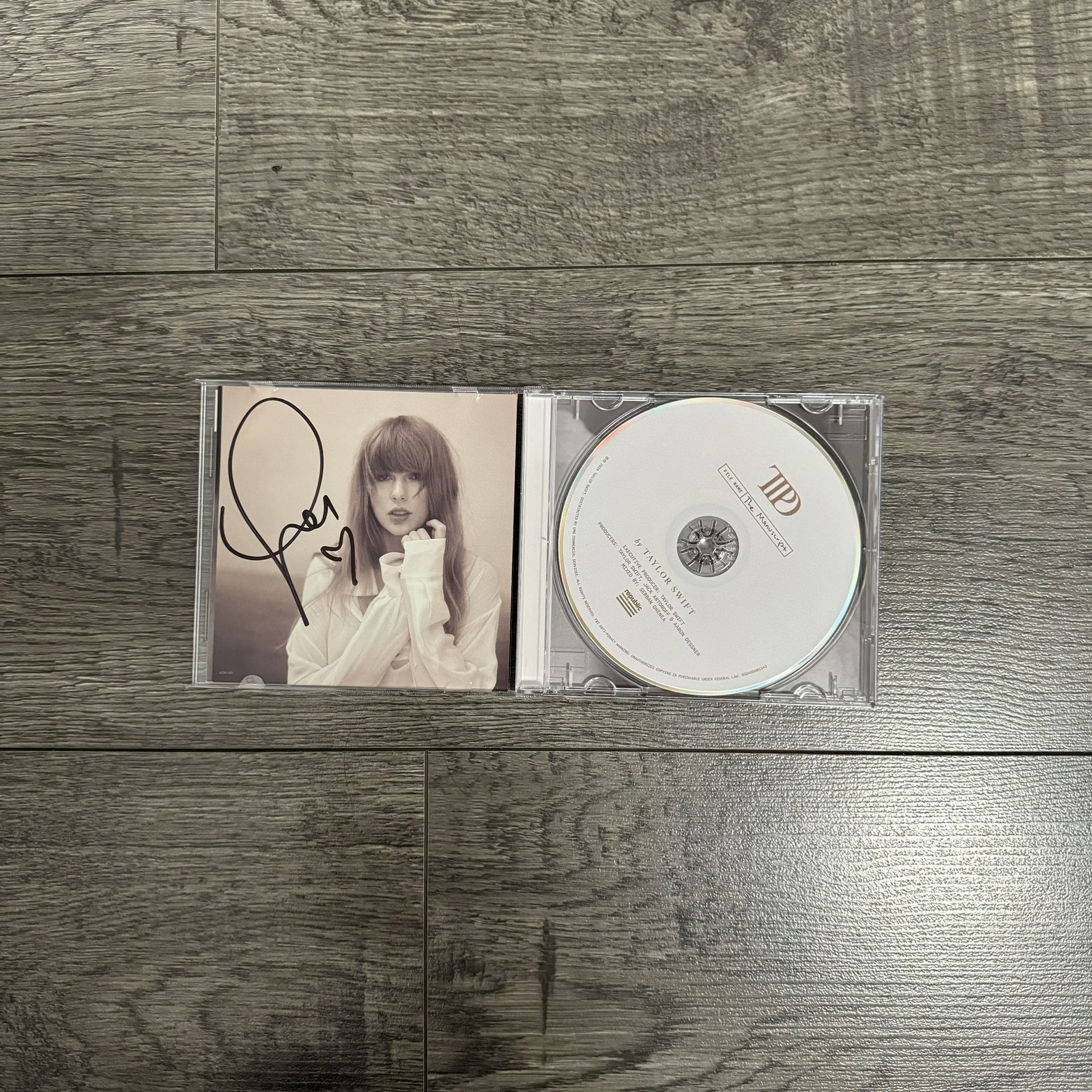 Taylor Swift Signed CD with Heart