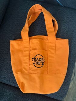 Trader Joe's Orange Canvas Tote Bag