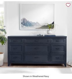 pottery barn navy blue dresser Pottery Barn Camp Dresser