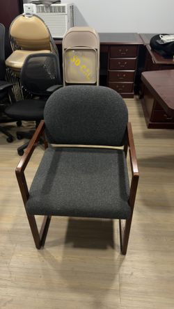 Fabric and Wood Office Chair (2ct)