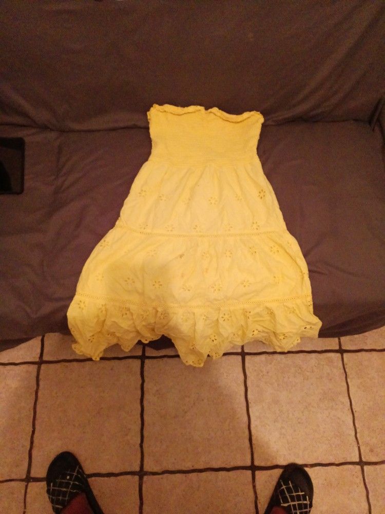 Jessica Simpson Girl's Size Medium Open Shoulder Dress Floral Pattern