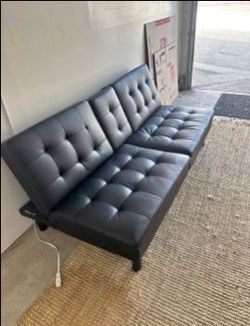 Faux Leather Futon