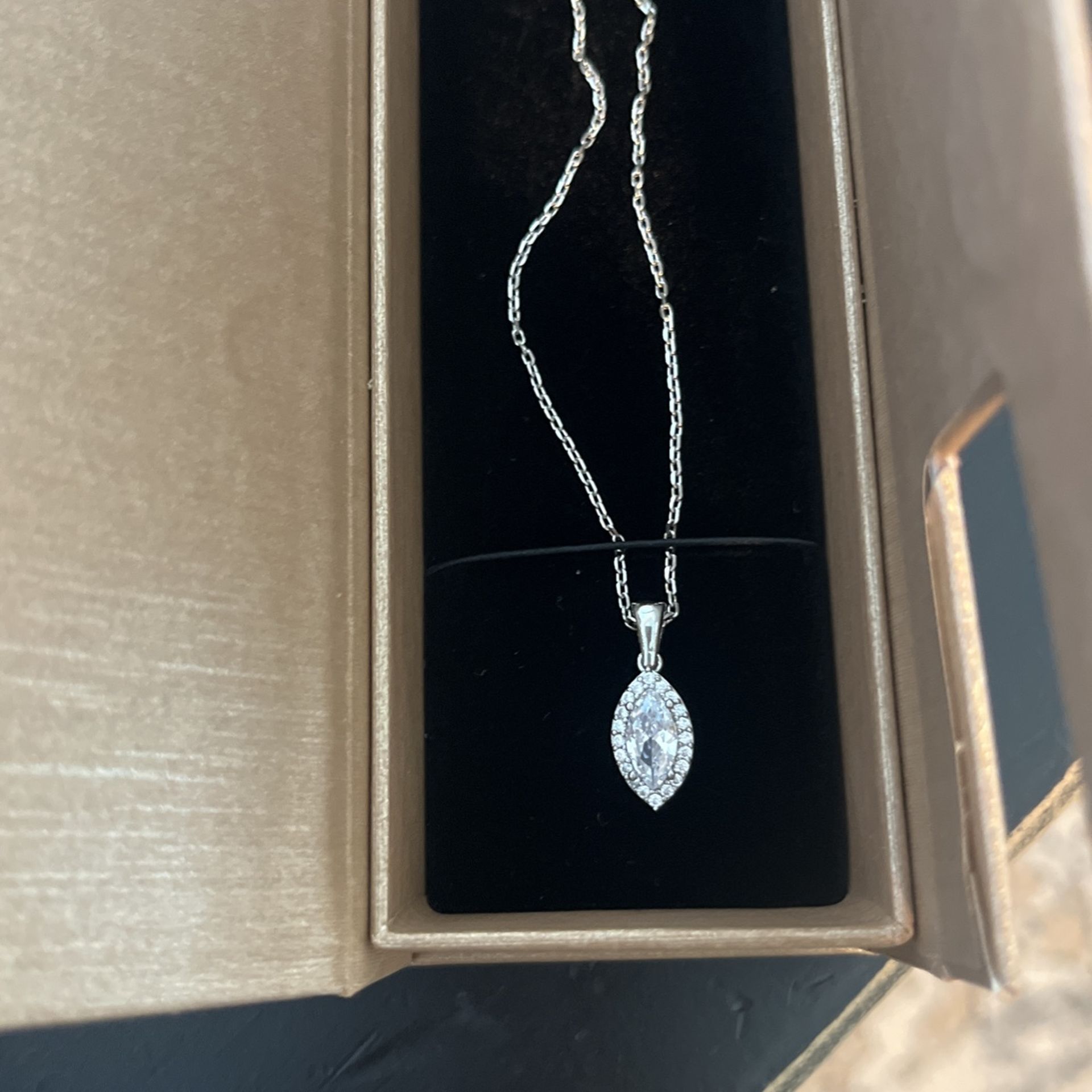 925 Silver Necklace with Cc, Brand New
