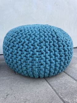 Blue Ottomans (set of 2)