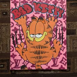Garfield ‘Bad Kitty’ Painting- By Me