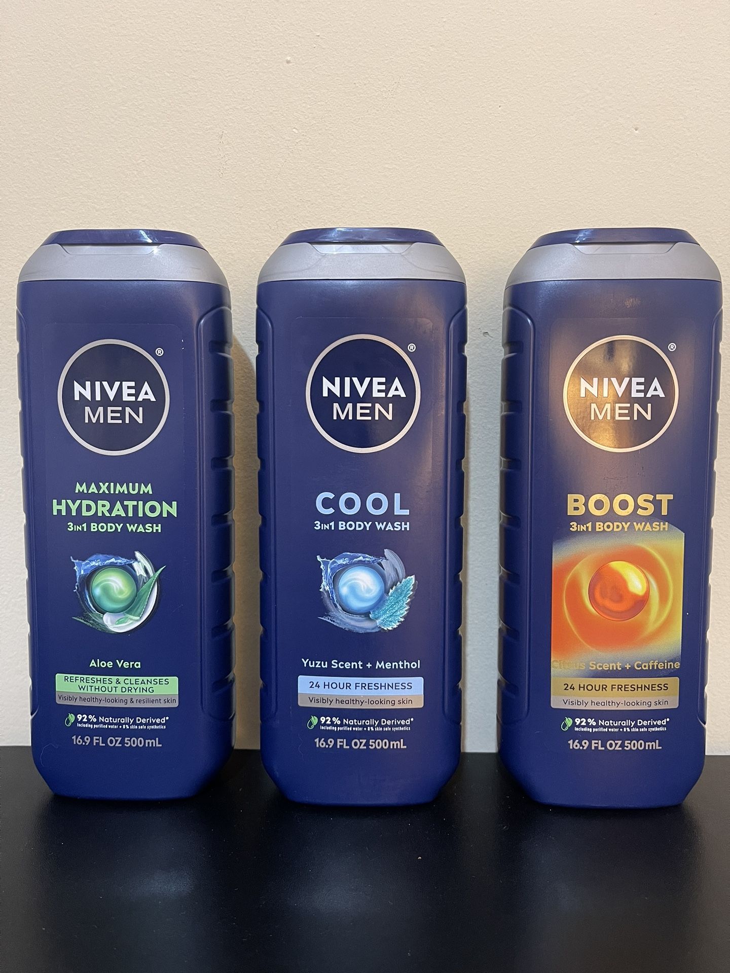 3pack Nivea Body Wash 3 In 1 - New