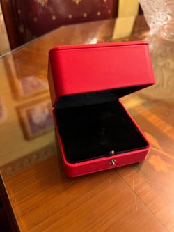 Red  jewlery Box for earrings and ring Black  Interior