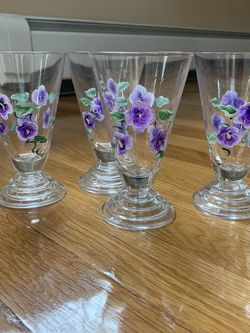 Handpainted Glass Set