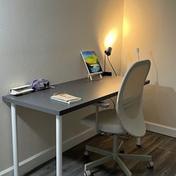 Desk Chair with Armrests (Beige Color)