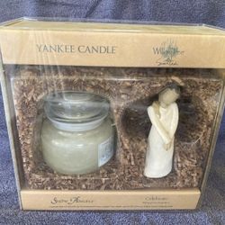 Retired Yankee Candle Snow Angel Scent with Celebrate Angel