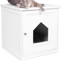 Indoor Car House Litter Night Stand White