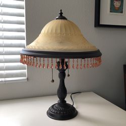 Vintage Table Lamp With Beads