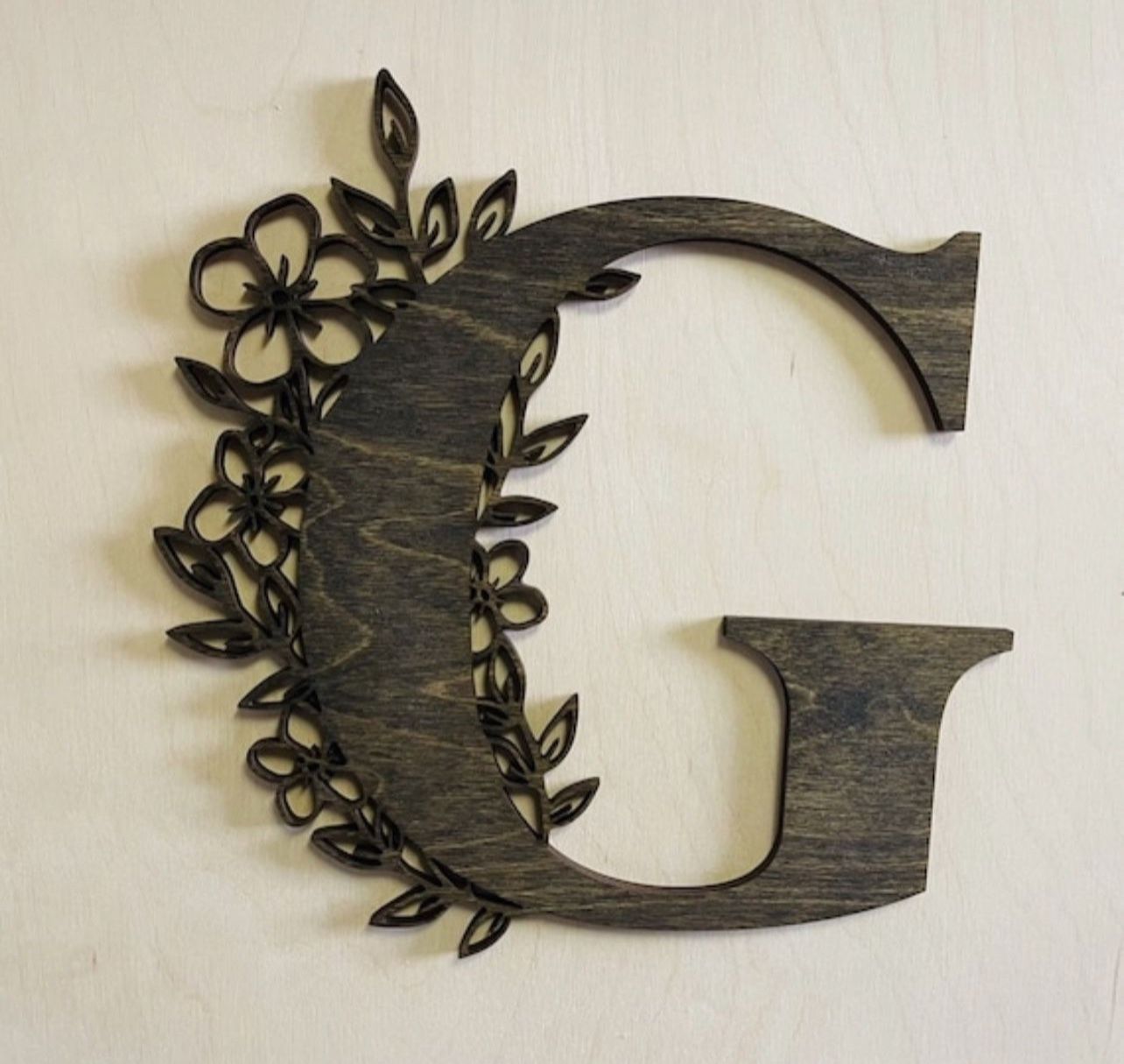 Floral Letter Monogram 12” tall