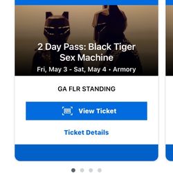 Black Tiger Sex Machine 2-day Passes