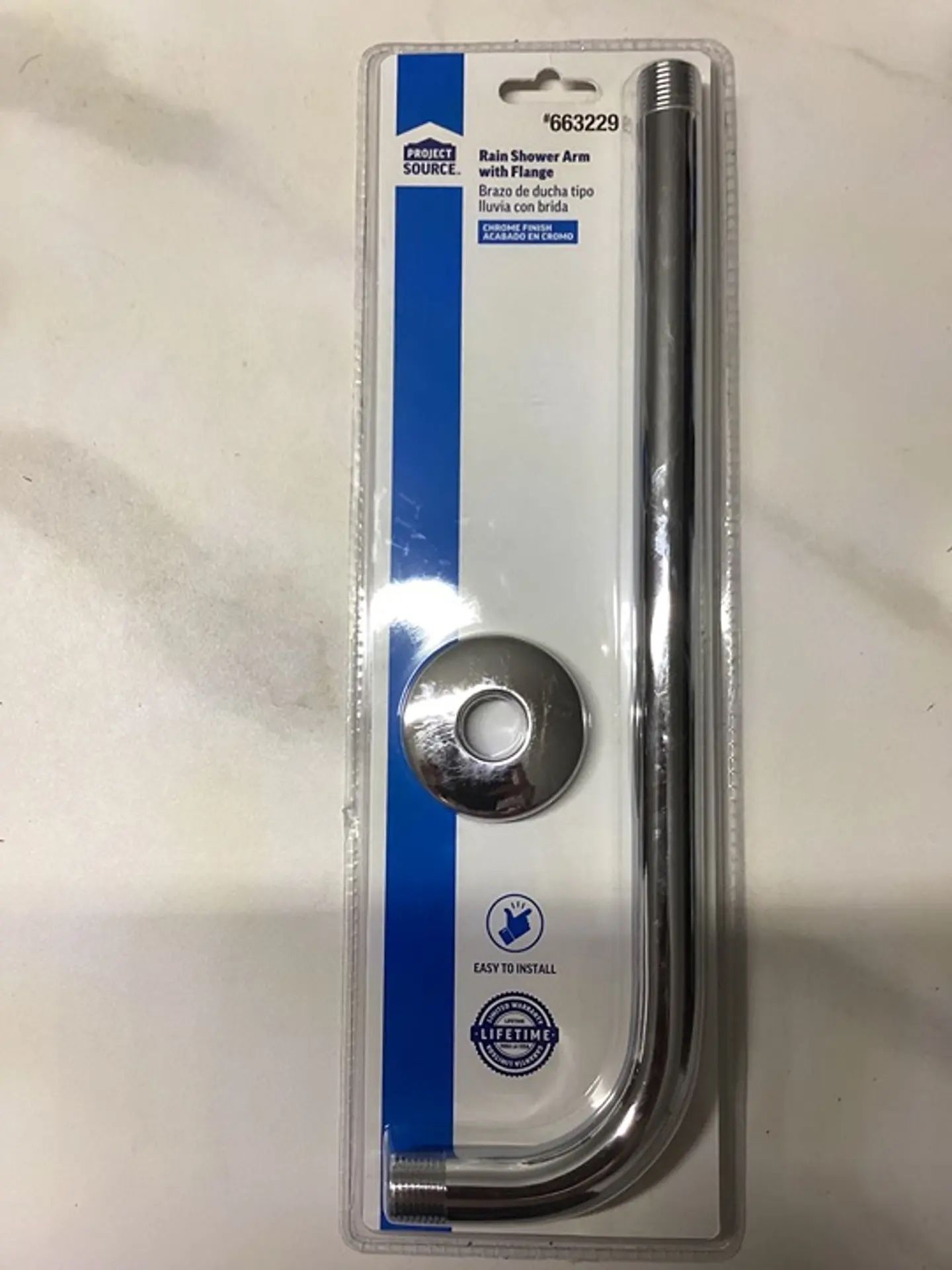Project Source - 14 Inch Rain Shower Arm with Flange