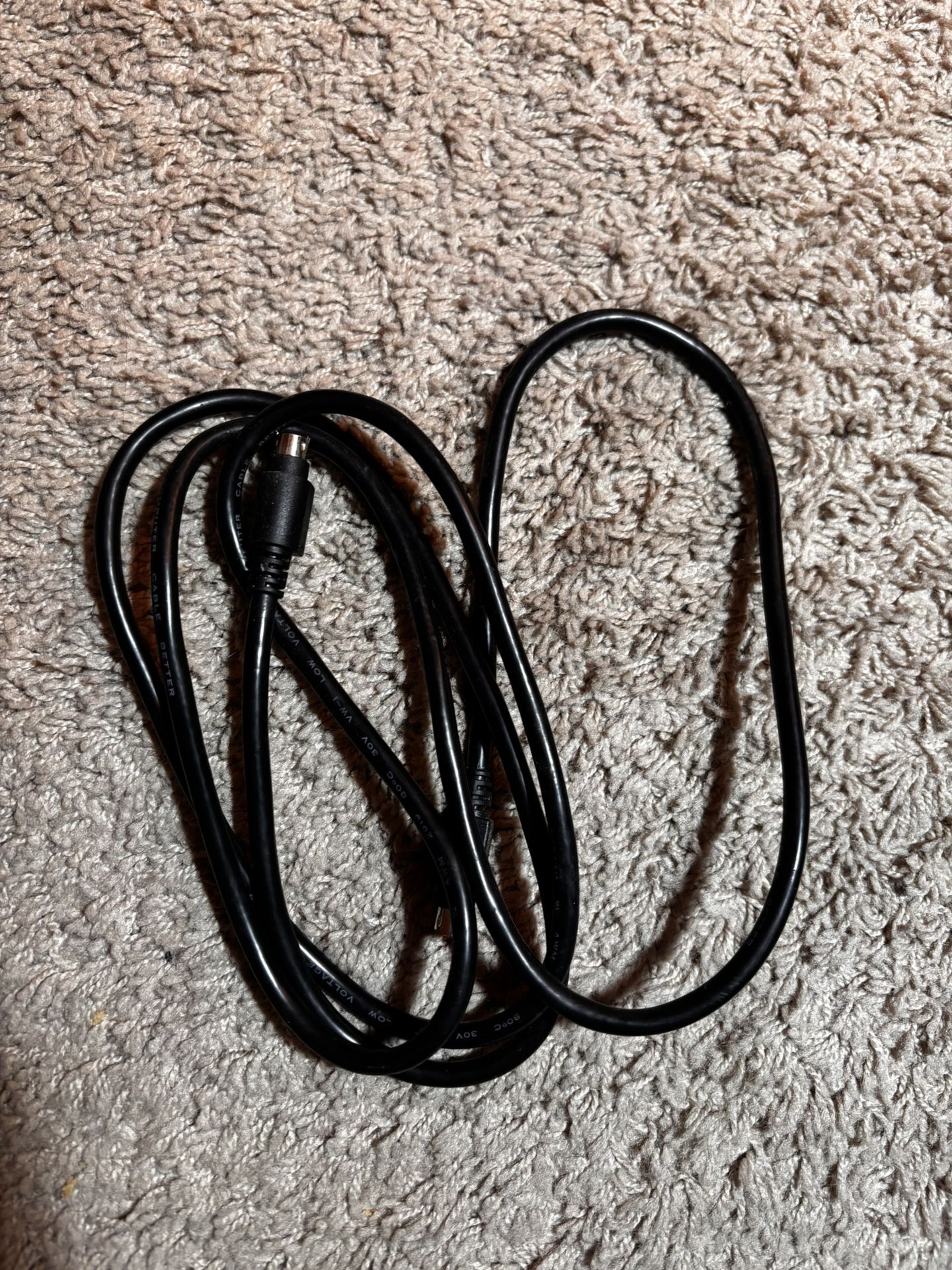 6ft S-Video Cable 4 Pin Mini DIN Male to Male - Black