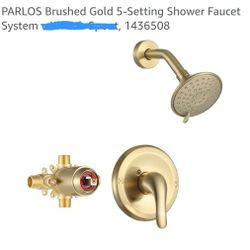 Brushed Gold Shower Valve/ Shower Head