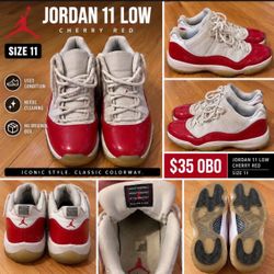 Jordan 11 Low Cherry Red – Men’s Size 11