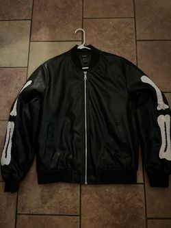 skeleton varsity jacket