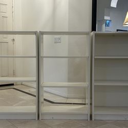 3 Qty. White Bookshelves