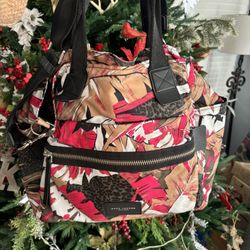 NWT MARC JACOBS PALM  PRINT NYLON BIKER BABY DIAPER BAG +CHANGING PAD MSRP $320