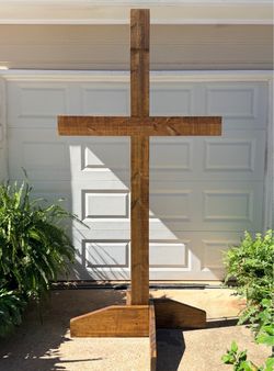 Handcrafted 8ft Wooden Yard Cross