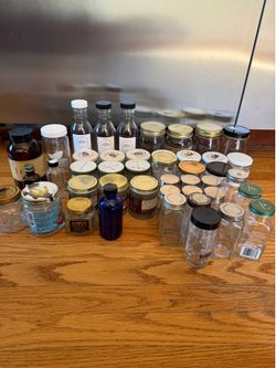 41x glass jars with lids