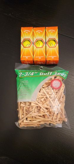 3 (3 Pack) Callaway Superhot 70 Golf Balls + 250 Extra Long Tees