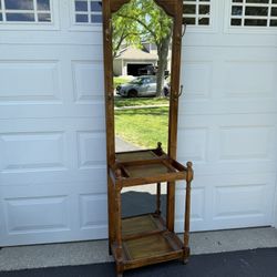 Vintage Hall Tree 22” w x 12” d x 79 1/2” h