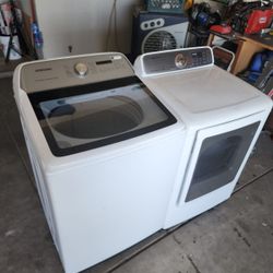 SAMSUNG WASHER AND ELECTRIC DRYER 