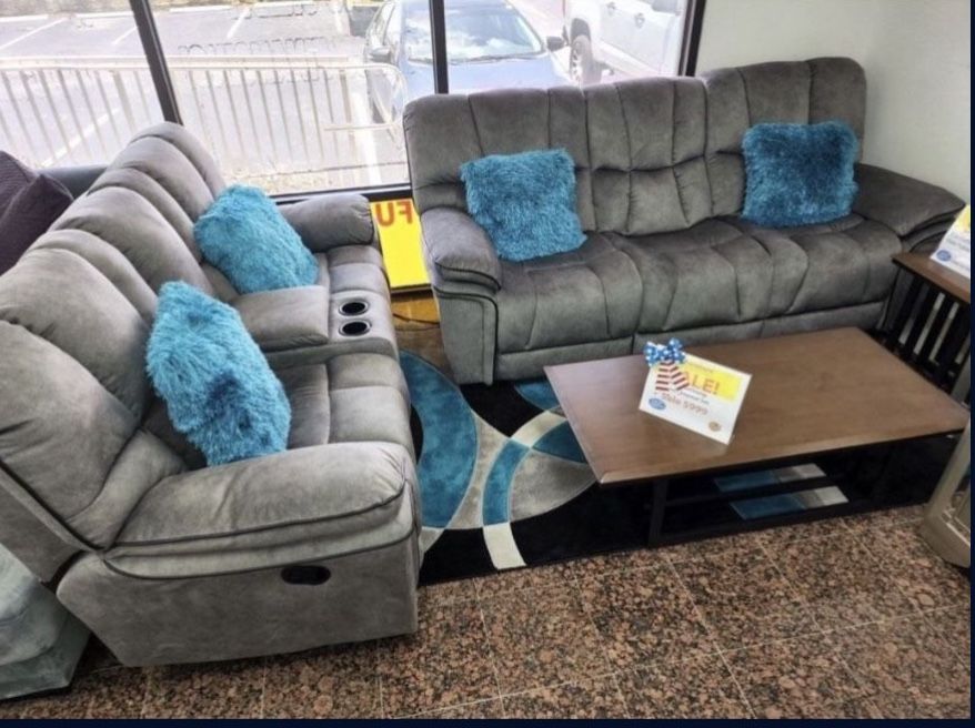 NEW COMFY RECLINING SOFA LOVESEAT SET ON SALE NOW ONLY $999! NO CREDIT NEEDED FINANCE AVAILABLE 🤩 SAME DAY DELIVERY 🚚