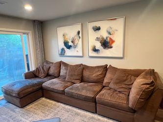 Brown Microfiber Couch