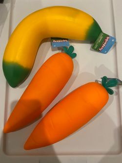 Squishy Toys Squeezy Carrot and Banana
