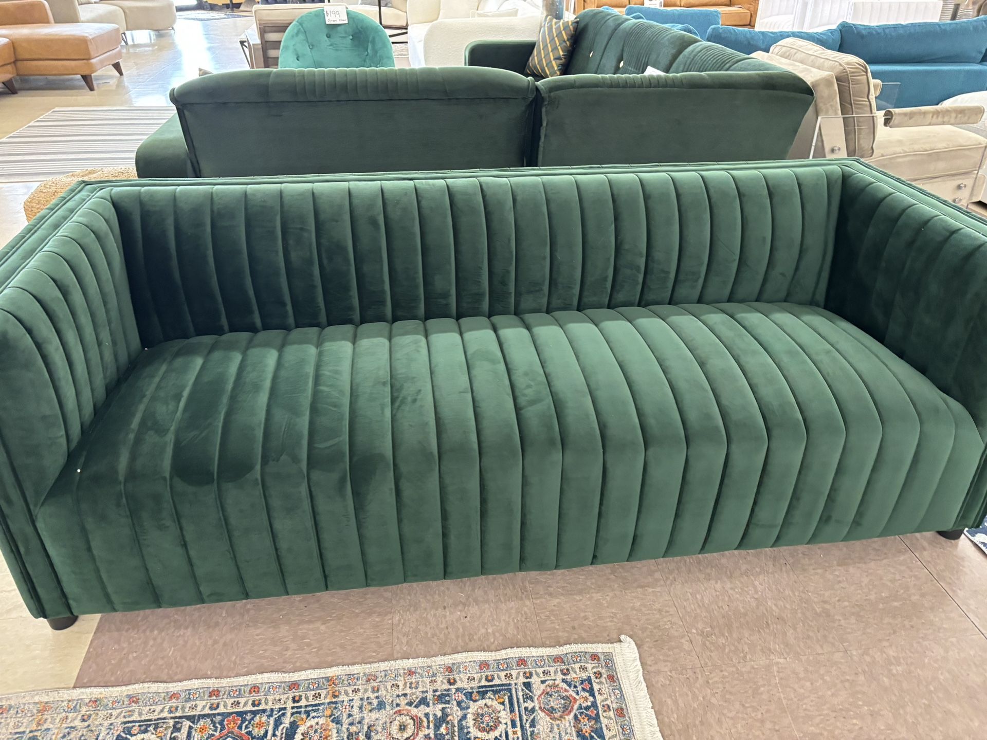 Modern Dark Green Sofa 