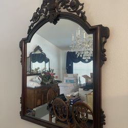 Antique Wooden Mirror