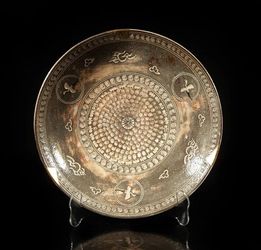 Large Vintage Korean Hand Made Porcelain Charger