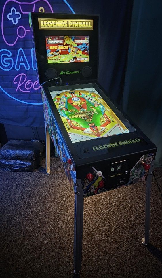 Retro Legends Virtual Pinball Machine With Over 750 Tables and Vertical Arcade Games