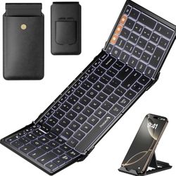 ProtoArc Foldable Bluetooth Keyboard, XK01 Folding Wireless Portable Keyboard 