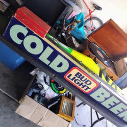 Bud light sign vintage memorabilia beer sign