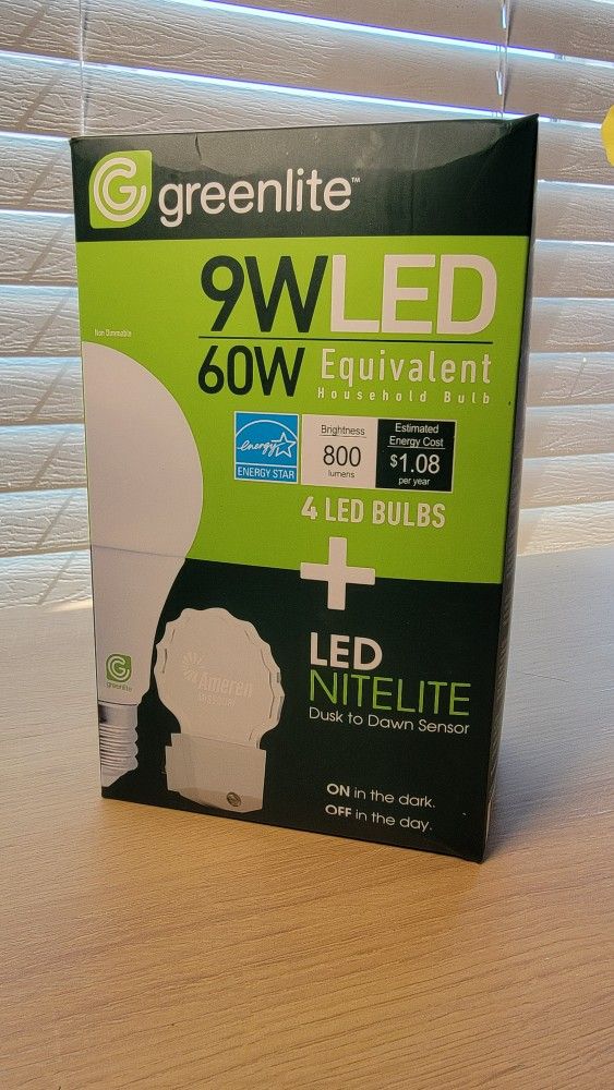 Greenlite 9W LED 4 Pack Lightbulbs